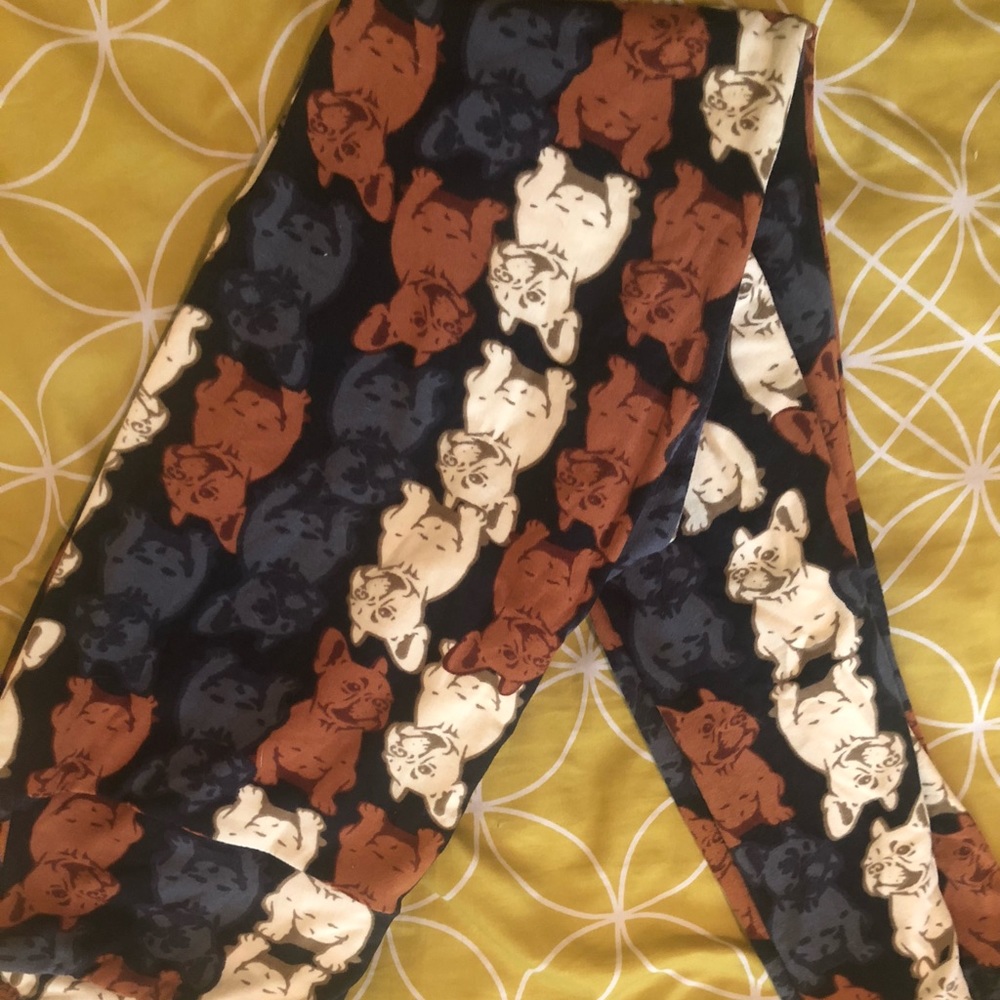 Lularoe OS French bulldog leggings